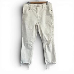 Levi’s Premium 724 High Rise Straight Crop Jeans Women’s W32 Off White